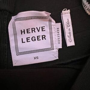 Herve Leger Black Sheath Mini Dress Short Sleeve
